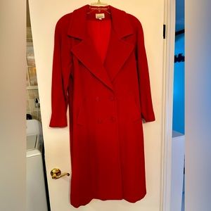 Red Long Wool Coat
